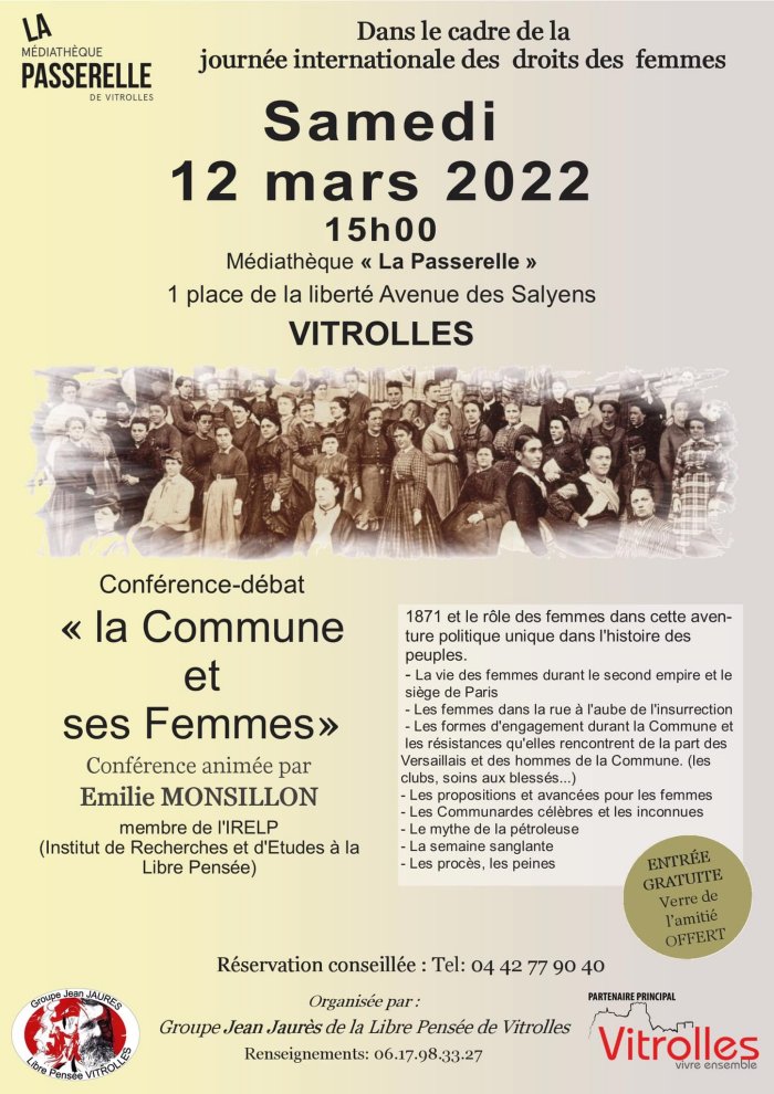 Conférence-débat « La Commune et ses Femmes » à Vitrolles