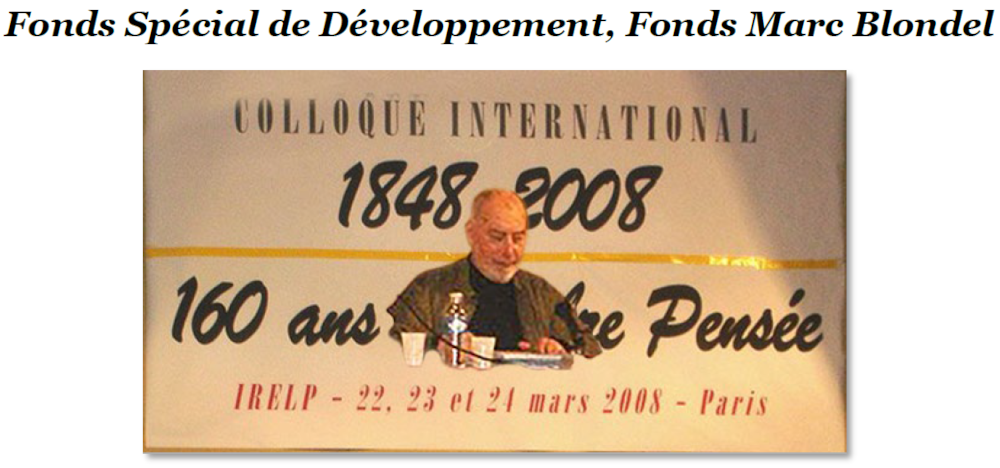 Fonds Spécial de Développement, Fonds Marc Blondel
